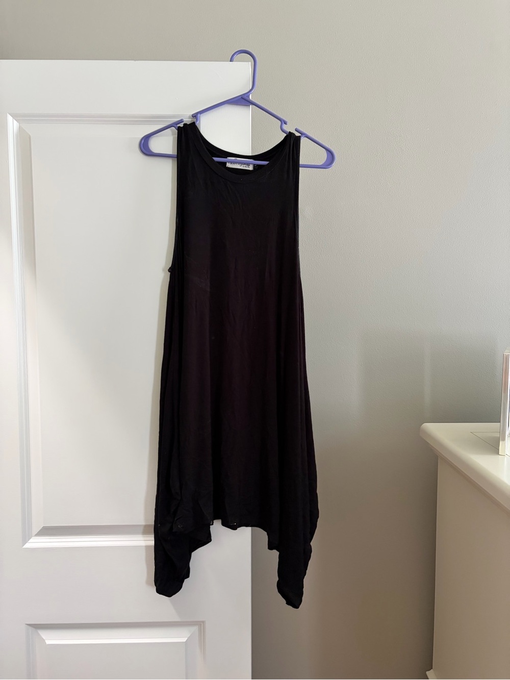 Sleeveless Black Swing Mini Dress - ,